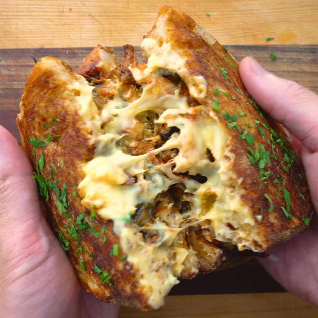 Mushroom and Kimchi Toastie