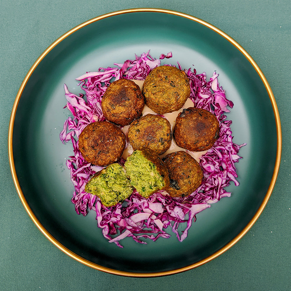 Crispy Herb Falafel with Dibble Garlic Aioli