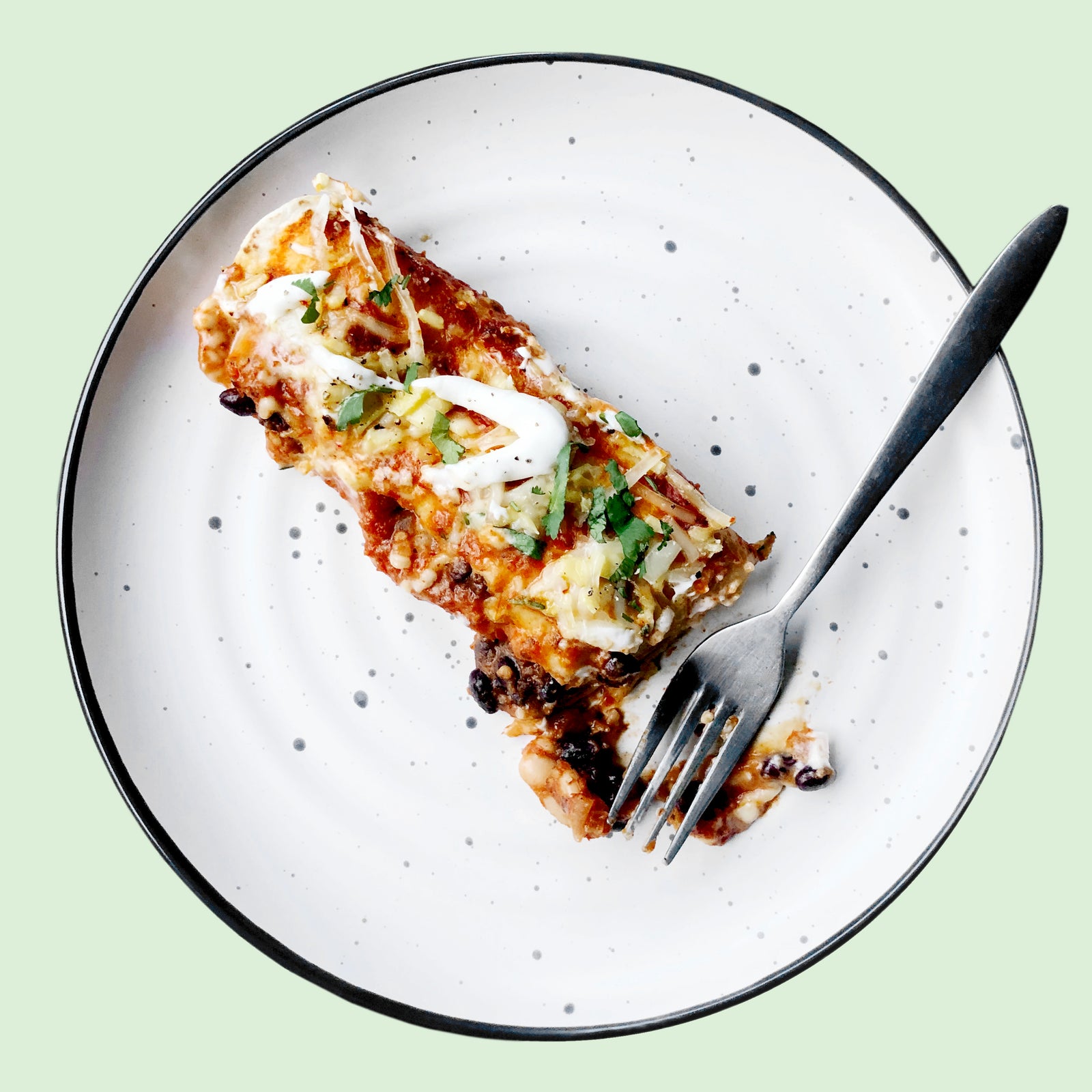 Beans Enchiladas with Dibble Sour Cream