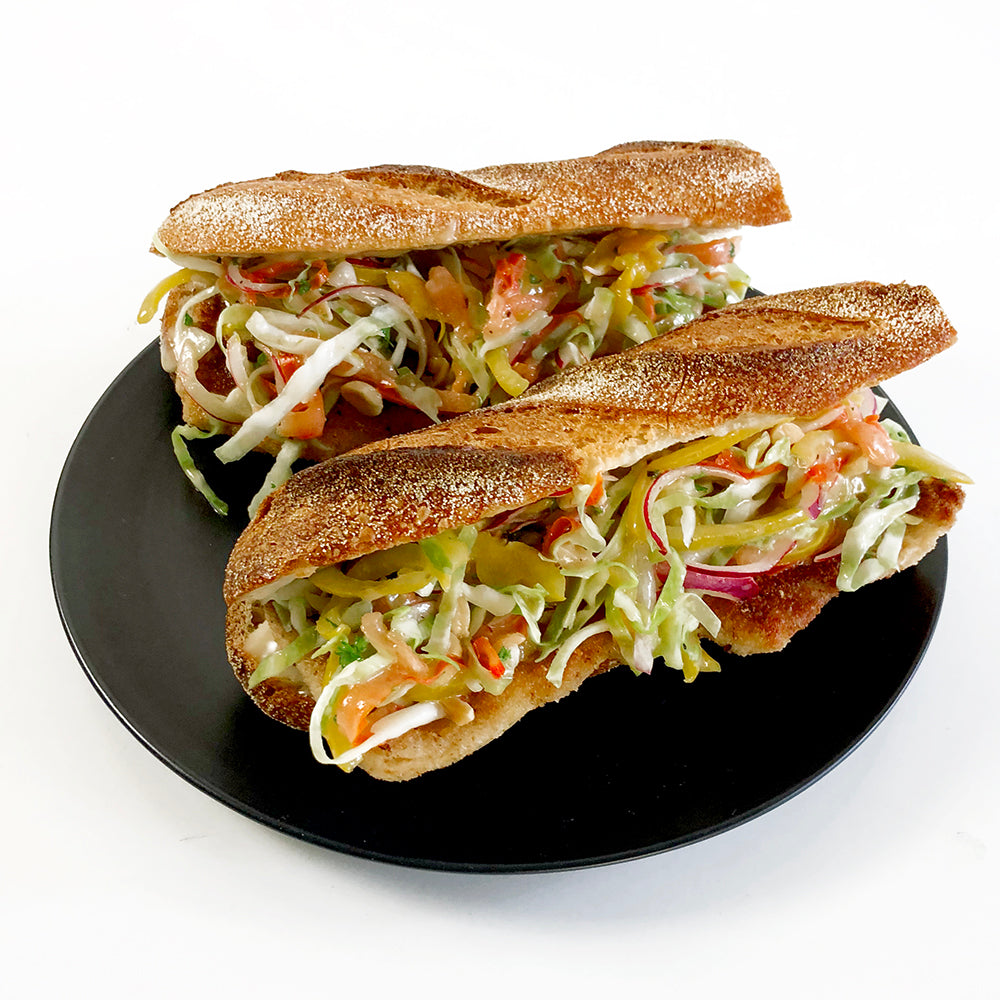 Crispy Tofu Sub with Dibble Garlic Aioli