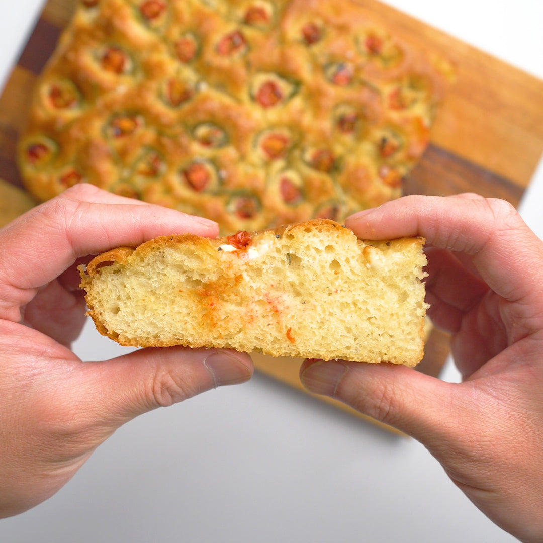 No-Knead Garlic and Rosemary Focaccia