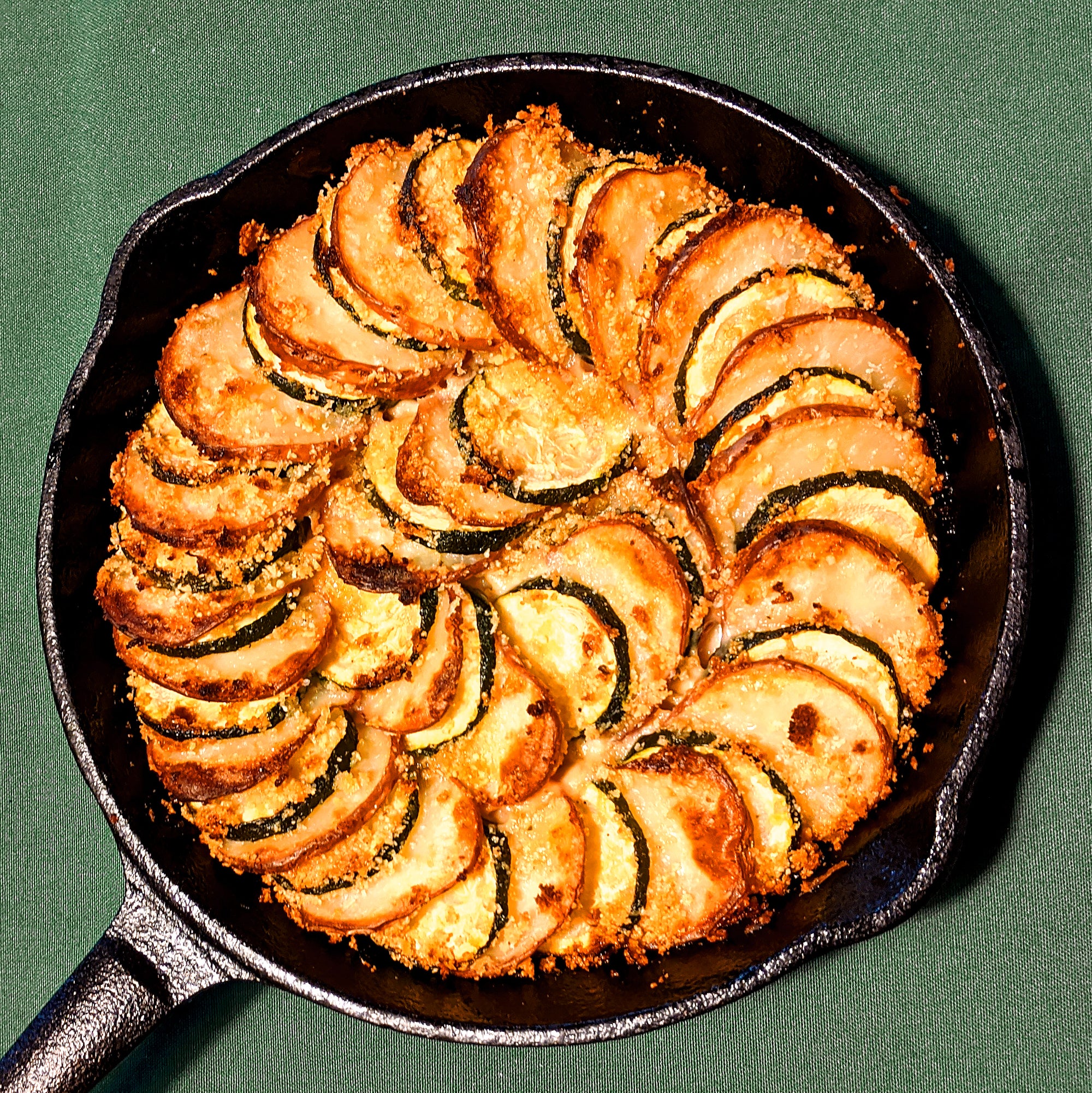 Zucchini Potato Gratin with Dibble Garlic Aioli
