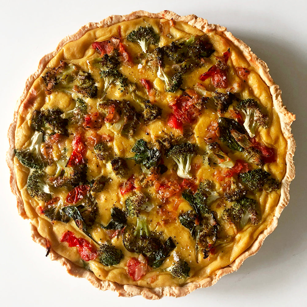 Broccoli Quiche with Dibble Garlic Aioli