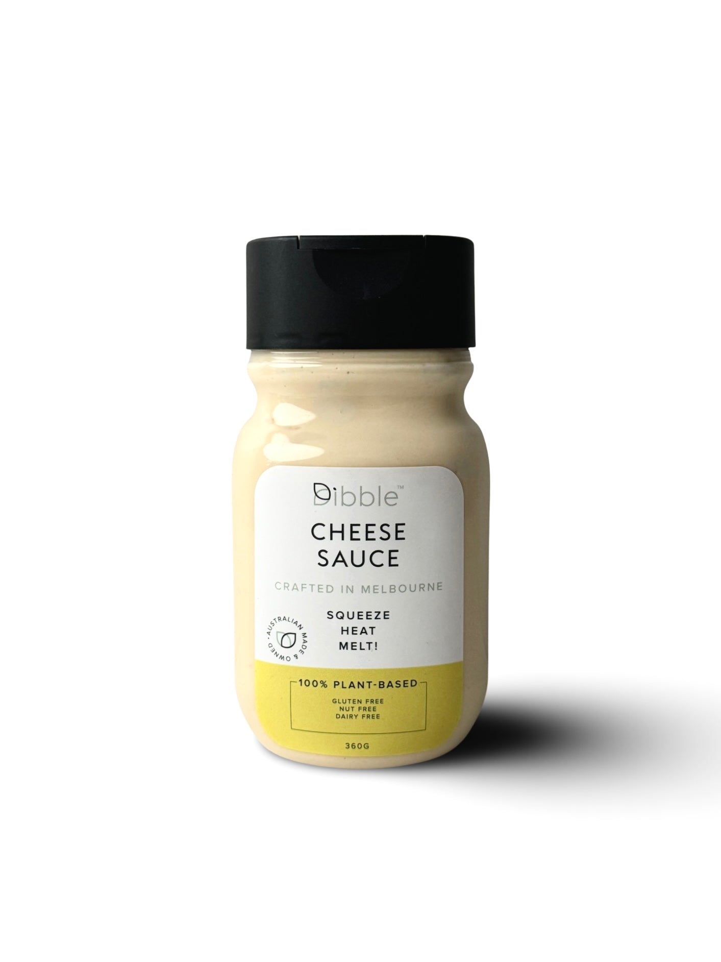 Dibble vegan cheese sauce that easily melts when heated