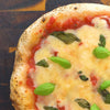 Super cheesy margherita pizza cooked at 500°C in a Gozney pizza oven